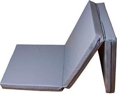 BenchK Materac gimnastyczny 3-częściowy T25 180 cm x 60 cm x 8 cm szary