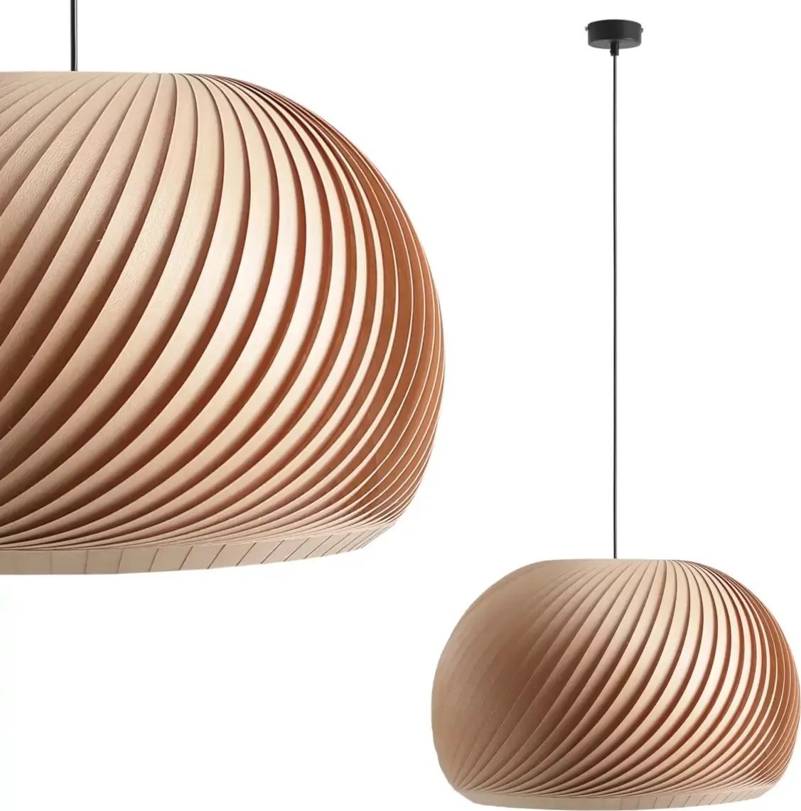 Lampa wisząca Aldex Skandynawska lampa wisząca Nature Light nad stolik drewno