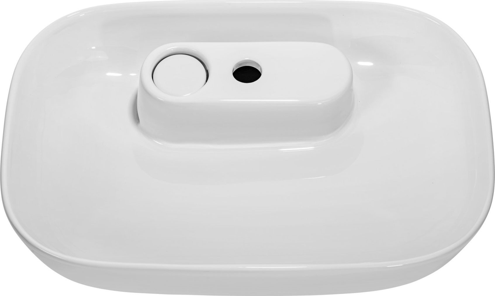 Umywalka Comad Nowoczesna umywalka do łazienki, Pola, 60x41x12 cm, biały