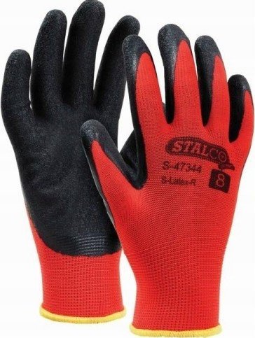 Stalco Rękawice poliestrowe ochronne S-latex roz. 8