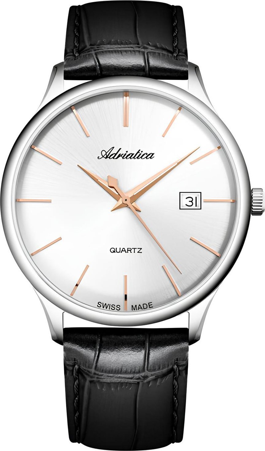 Zegarek Adriatica Zegarek męski Adriatica A8242.52R3Q czarny