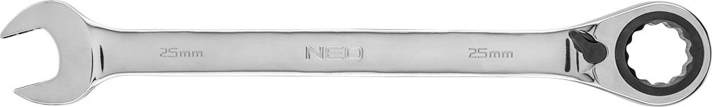 Neo Klucze oczkowe (Klucz płasko-oczkowy z grzechotką i przełącznikiem 25 mm)
