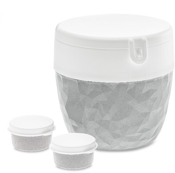 Śniadaniówka, pojemnik na sałatkę i sos BENTOBOX L, 3 elementy, KOZIOL