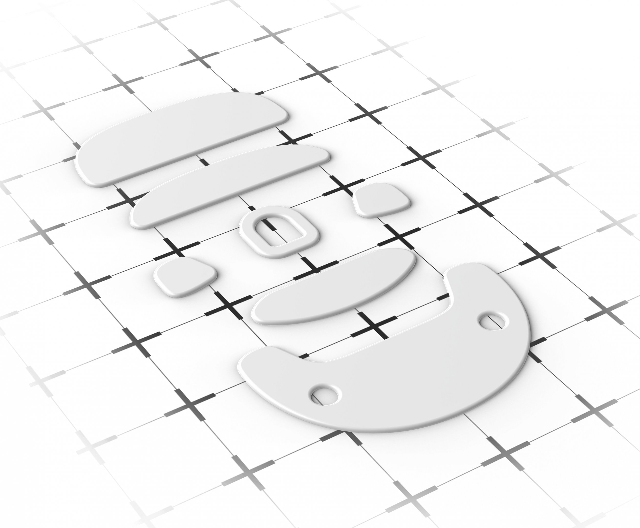 Ślizgacze Endgame Gear Endgame Gear XM1 RGB Maus Skates, 99,5% PTFE - weiß, Single Set (EGG-MS3) - GAZU-725