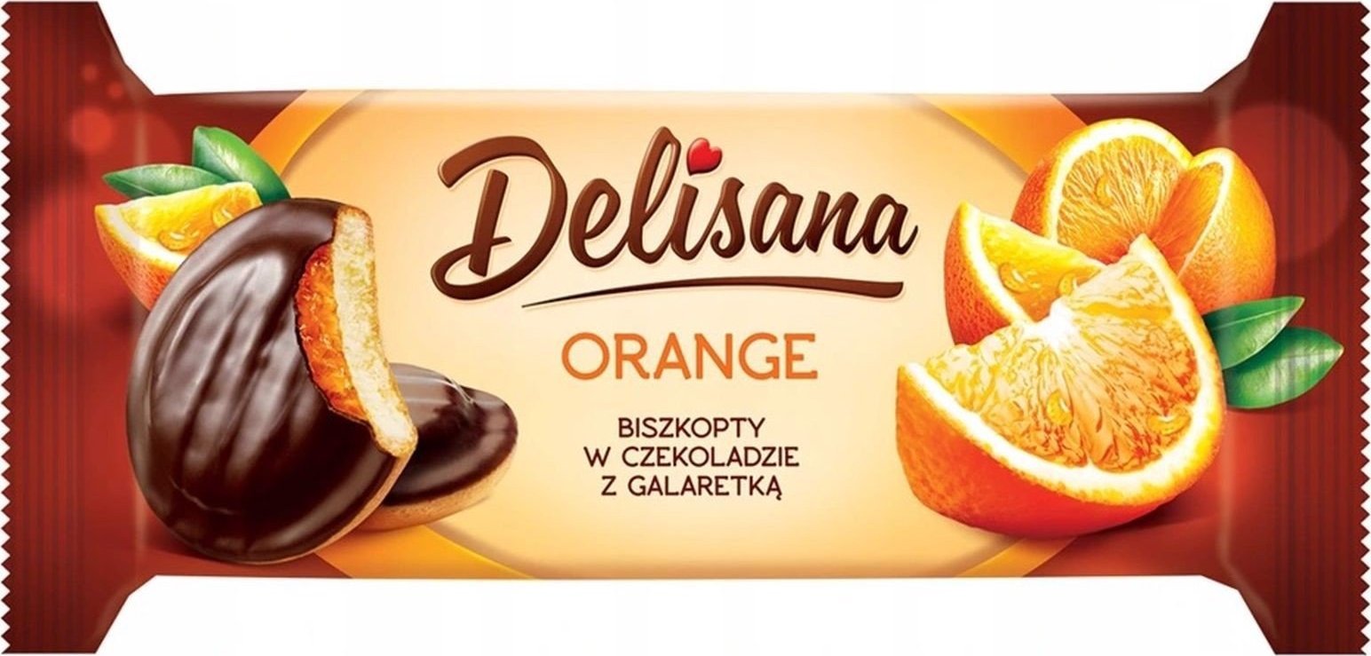 Delisana Ciastka z galaretką pomarańczową 135g