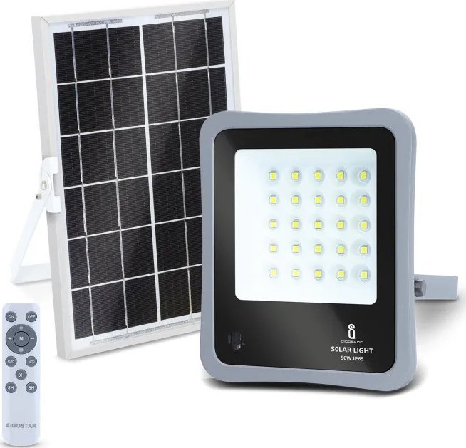 Naświetlacz Aigostar Halogen Solarny reflektor LED 50W Solarny reflektor LED 50W