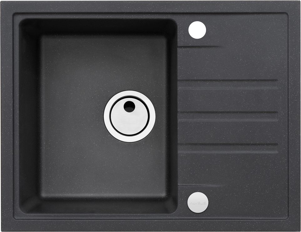 Zlewozmywak Alveus Intermezzo 30 beton 81 (62x48) z syfonem manualnym