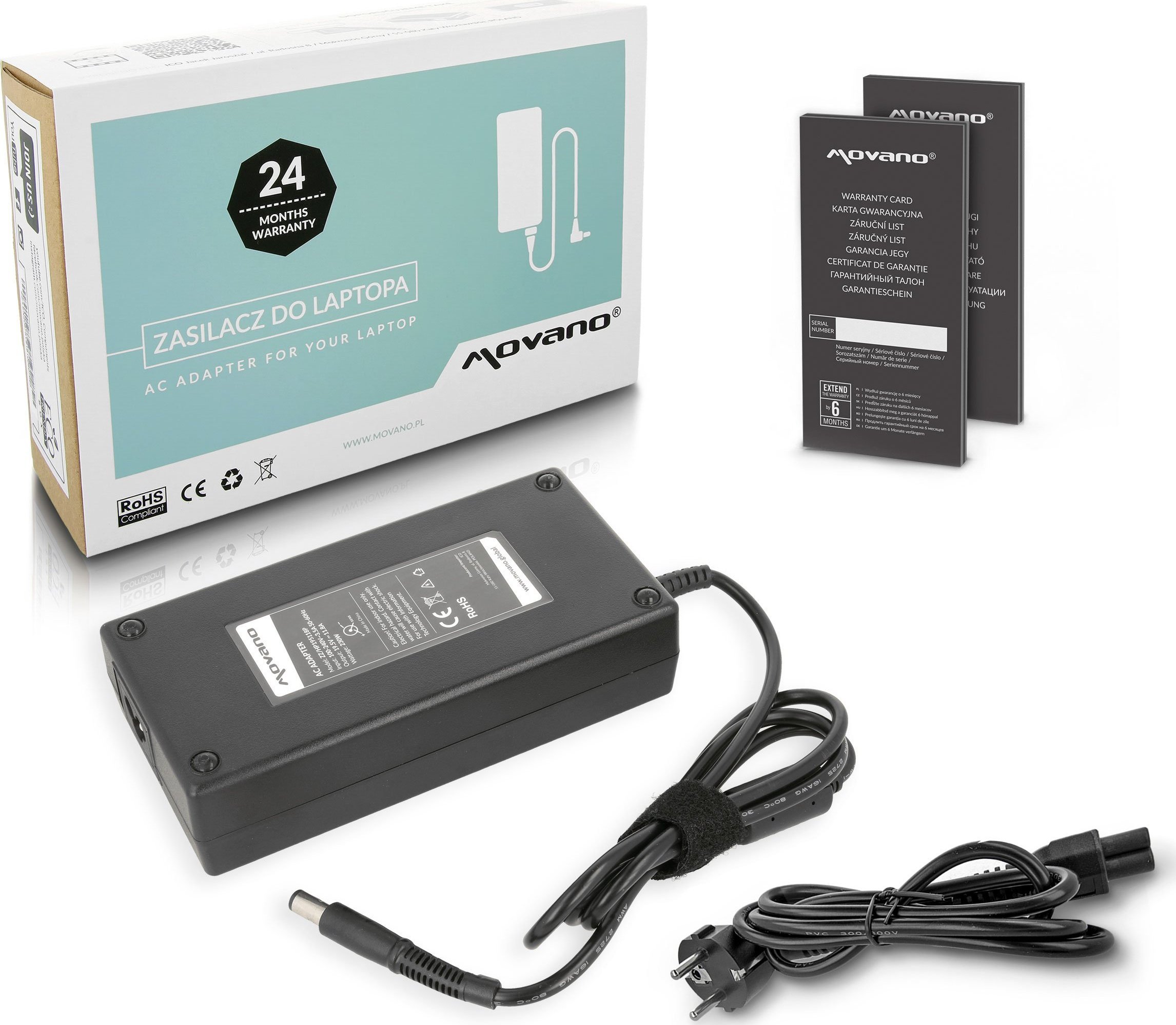 Zasilacz do laptopa Movano Ładowarka do HP 19.5v 11.8a 230W 7.4x5.0mm pin