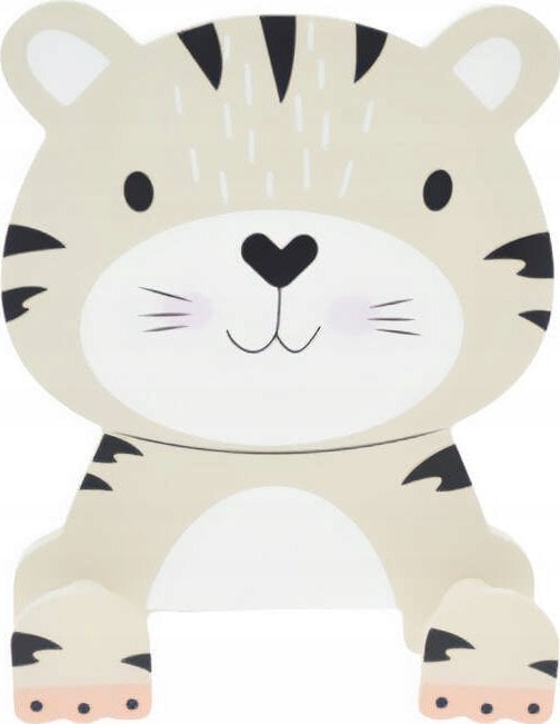 Home Styling Collection Wieszak na ubrania do pokoju dziecka Zwierzaczek z łapkami, 14 x 4,5 x 17 cm