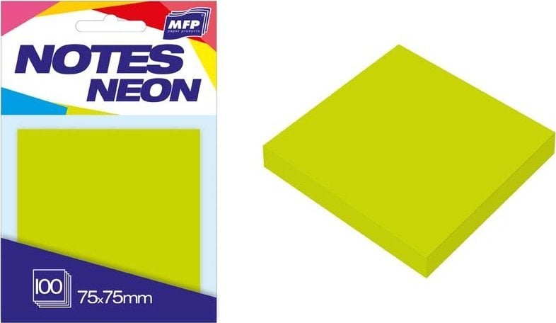 MFP paper karteczki samoprzylepne 7,5x7,5cm 100k. zielony neon 7500891