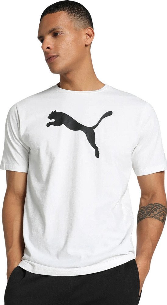 Koszulka męska Puma Team Rise Logo Jersey Cotton biała 658705 04 L