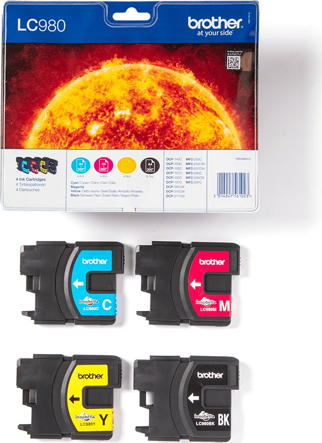 Tusz Brother Zestaw tuszy CMYK LC-980VALBP