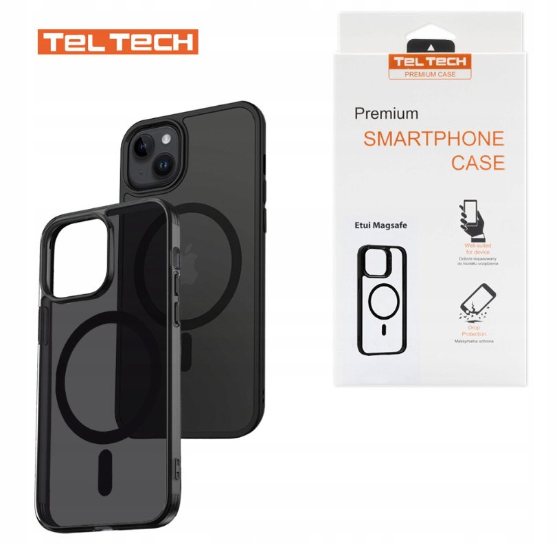 TELTECH MAGSAFE CASE DO IPHONE 15 PRO ETUI NAKŁADKA FUTERAŁ CZARNY