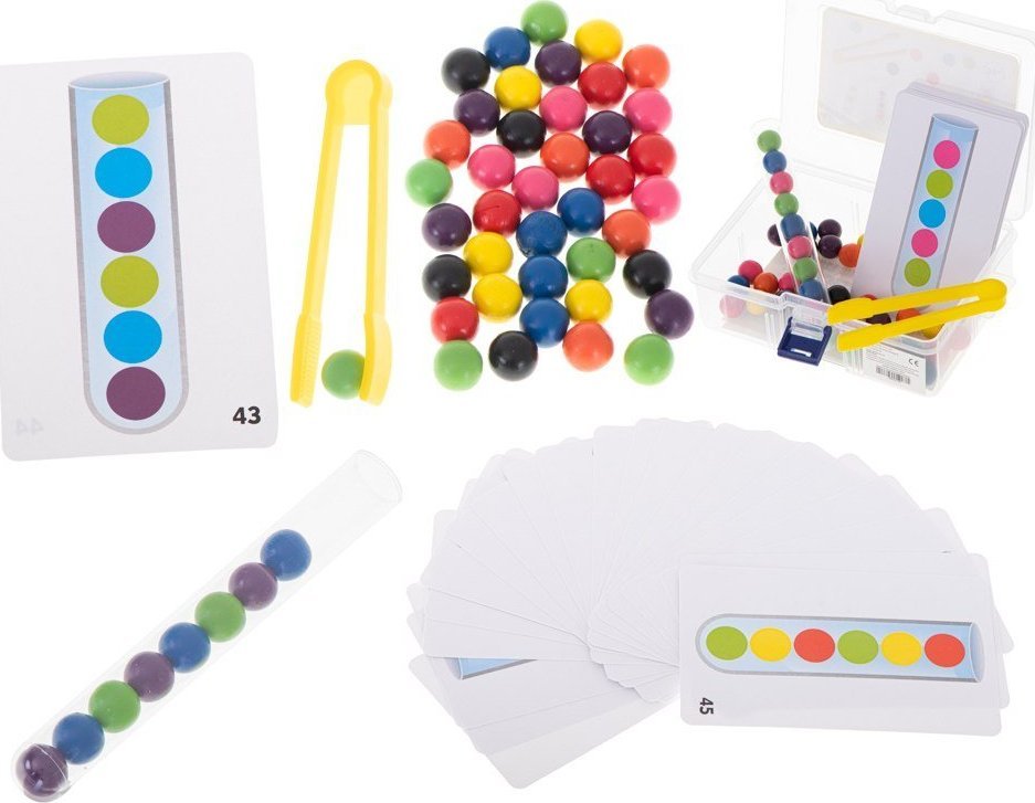 Kontext Układanka edukacyjna kolorowe kulki montessori