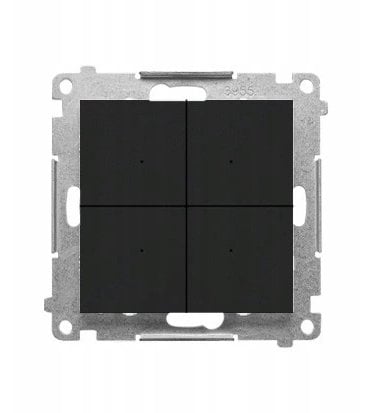 Kontakt-Simon Łącznik/przycisk 4-krotny elektroniczny (moduł) Czarny matowy TEW4.01/149