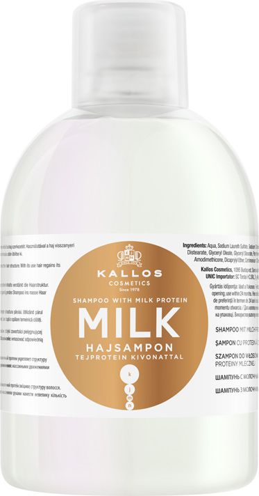 Kallos KJMN Szampon Milk z wyciągiem proteiny mlecznej 1000ml