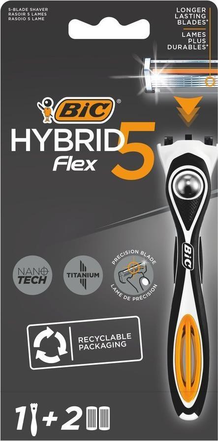 Bic Hybrid Flex 5 5-ostrzowa maszynka do golenia z wymiennymi wkładami 2 sztuki