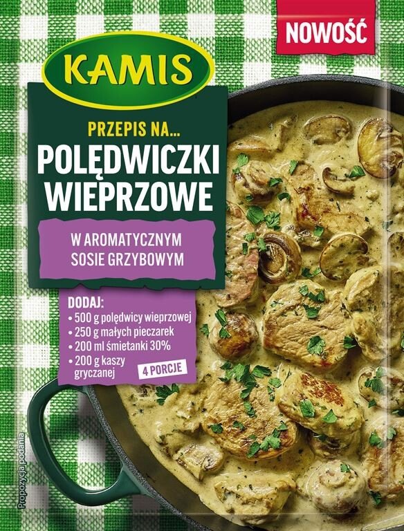 Kamis Przepis na polędwiczki wieprzowe w aromatycznym sosie grzybowym 30 g