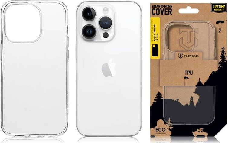 Tactical TPU Cover for Apple iPhone 14 Pro Transparent standard