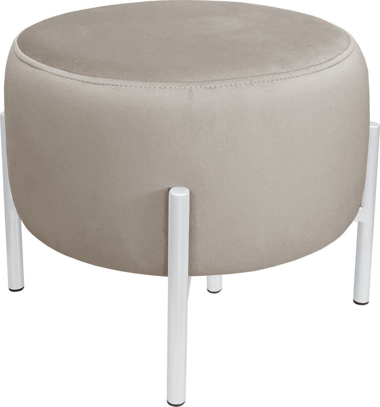 Atos Pufa OLA LOFT ławka podnóżek metal biała MG09