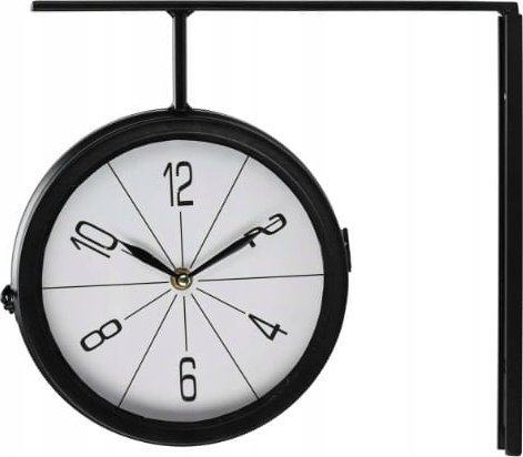 Koopman Zegar ścienny dwustronny czarny nowoczesny design 30 cm