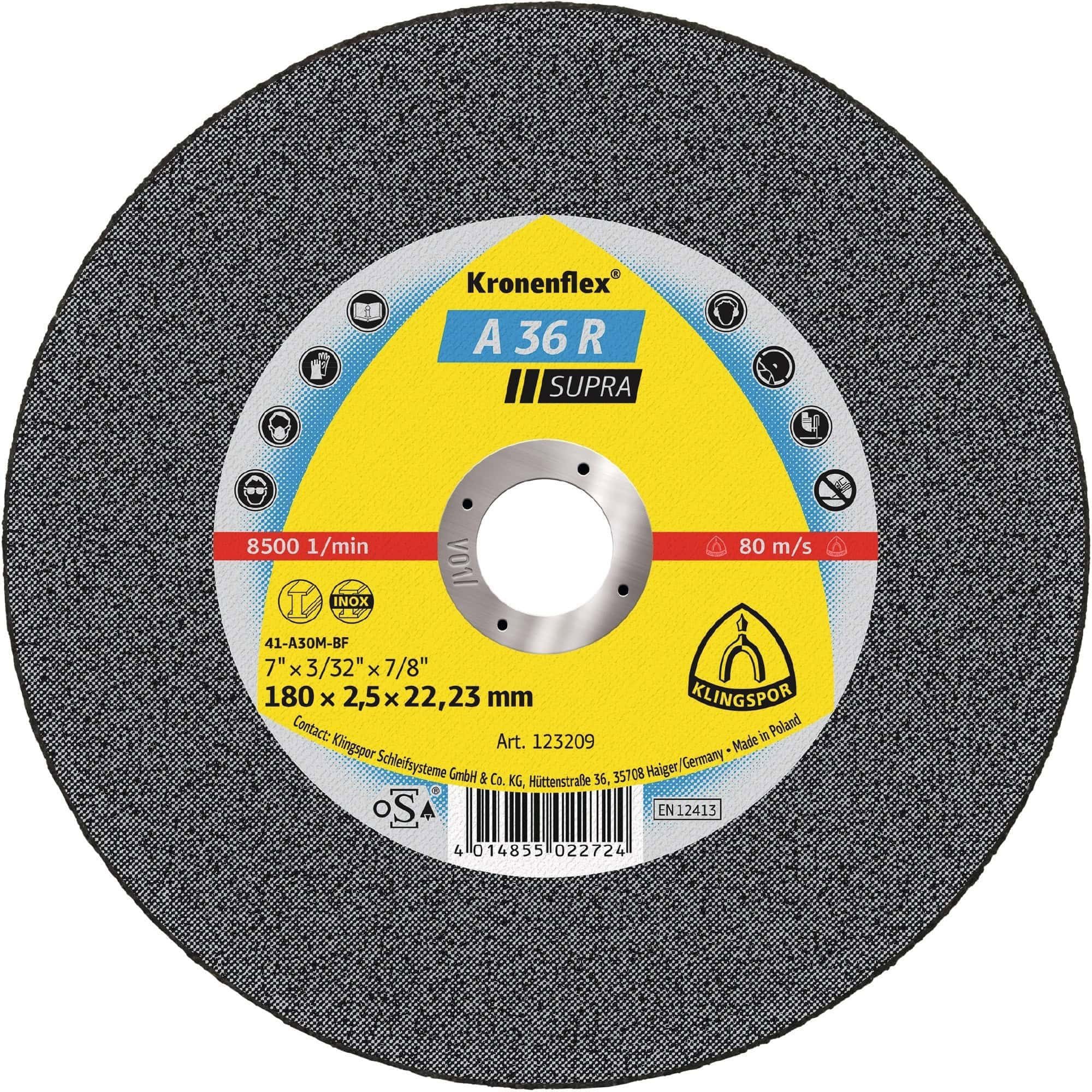 CUTTING WHEELS 180X2.5X22.23MM A 36 R