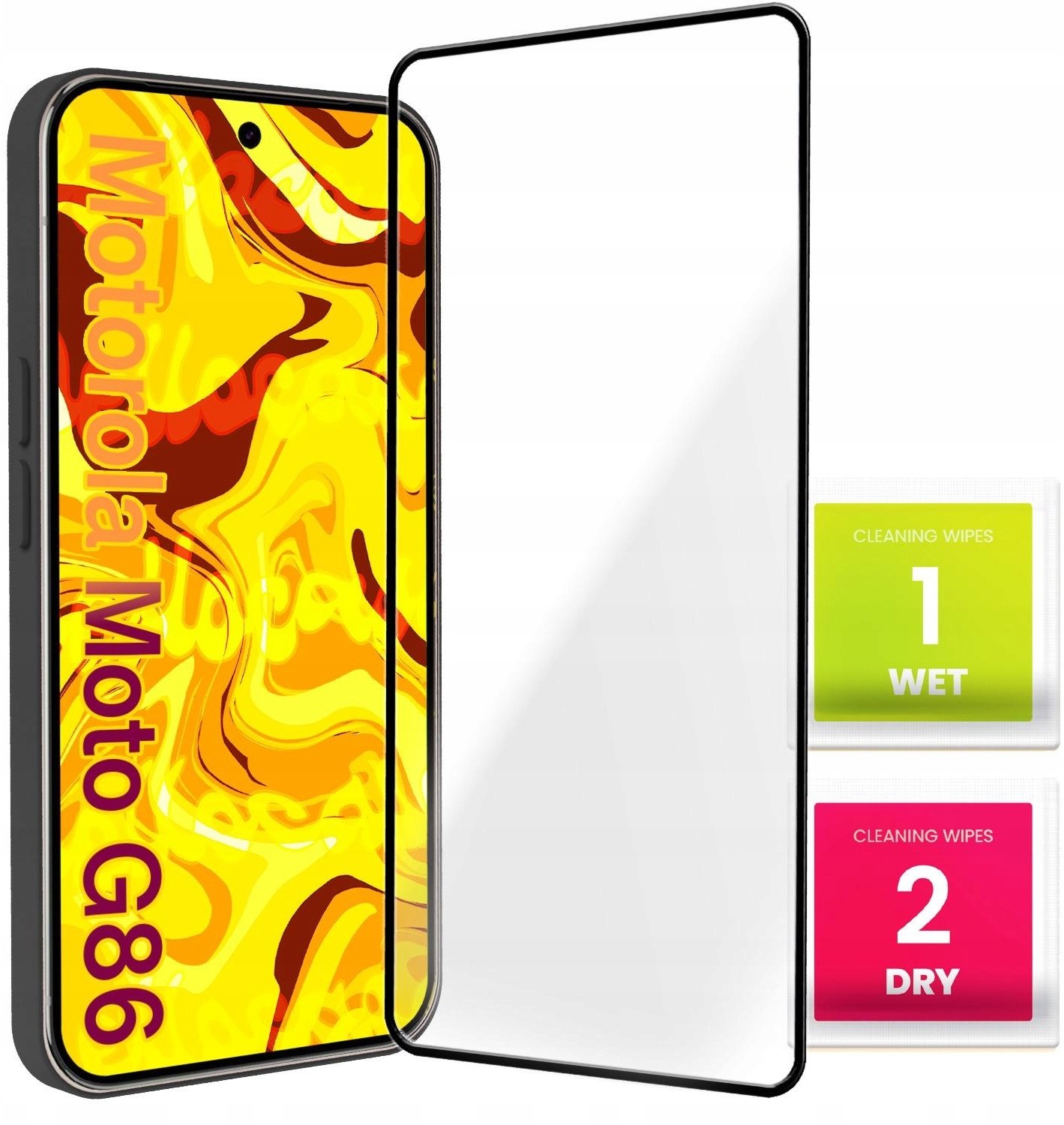 Szkło Hartowane Do Motorola Moto G86 / G86 Power (Pełne, 5D, Szybka, 9H)