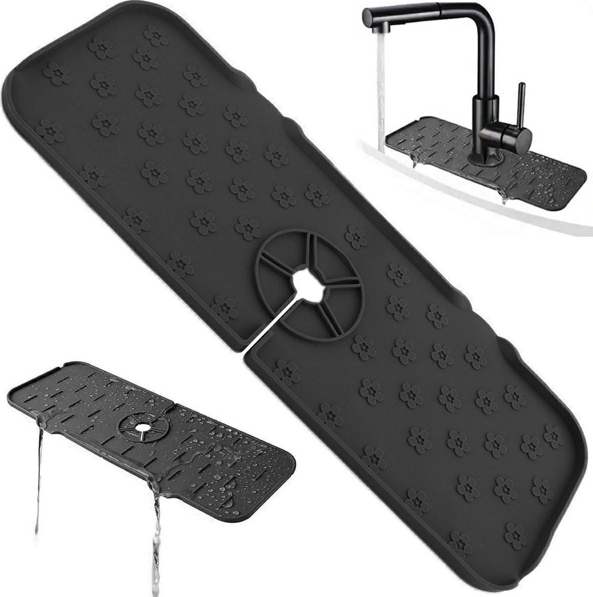 DA24A SILIKONOWA MATA OCIEKACZ NA ZLEW CZARNA