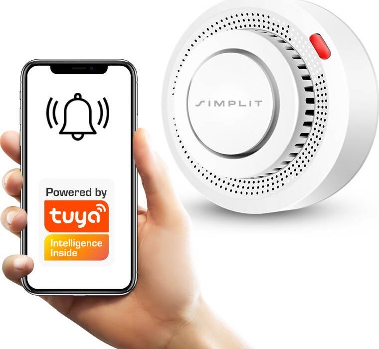 Simplit Inteligentny czujnik dymu WiFi Sztuka