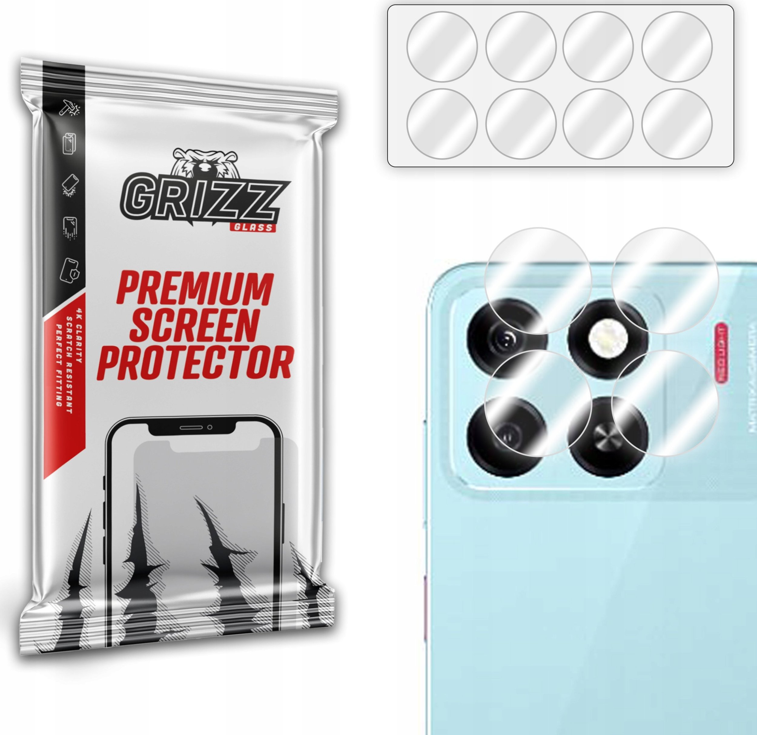 Szkło na aparat GrizzGlass HybridGlass Camera do ZTE Blade A55