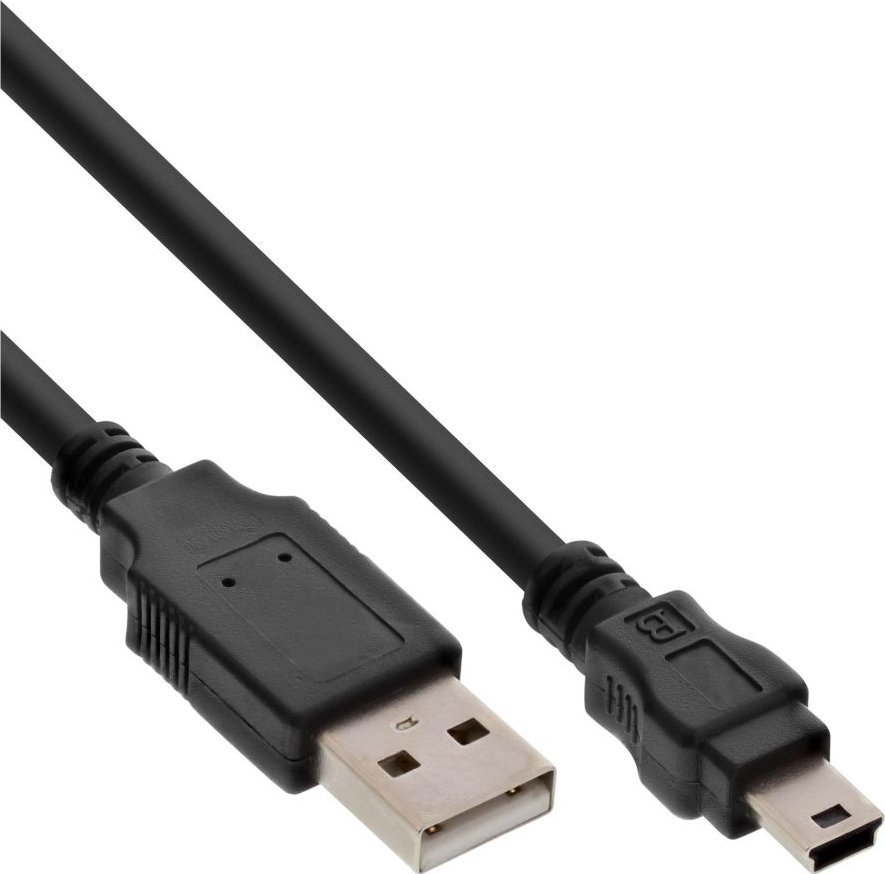 Kabel USB InLine USB-A - miniUSB 2 m Czarny (33107)