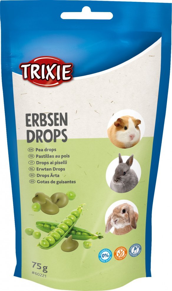 Trixie Dropsy dla gryzoni o smaku grochu, 75g