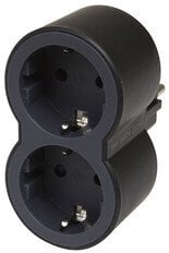 MOP SCH 2X2P+E FRONT OUTLETS BLACK