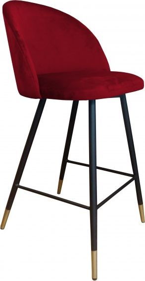 Atos Hoker CLAUDINE VELVET GOLD bordowy z kubełkowym oparciem ATOS