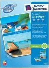 Avery Zweckform Papier Avery do kolorowych drukarek laserowych, błyszczący, dwustronnie powlekany, 150 g, 297 x 420 mm A3