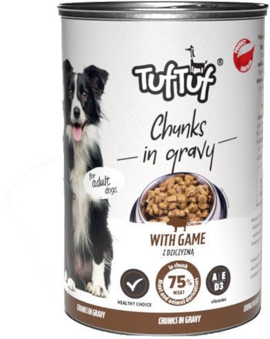 Tuf Tuf Puszka kawałki mięsne z dziczyzną dla psa 1250g