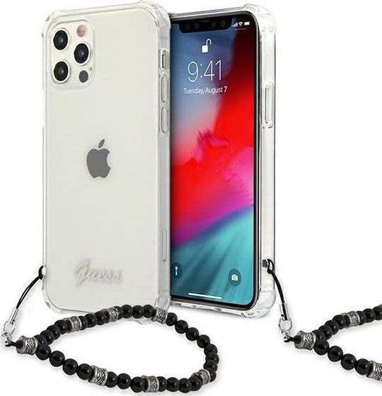 Guess Guess GUHCP12MKPSBK iPhone 12/12 Pro 6,1" Transparent hardcase Black Pearl