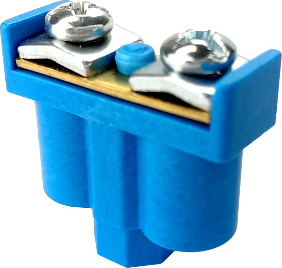 ViPlast 5szt Zacisk podwójny 2x1-4mm2 400V nieb 092-06 8158 ViPlast