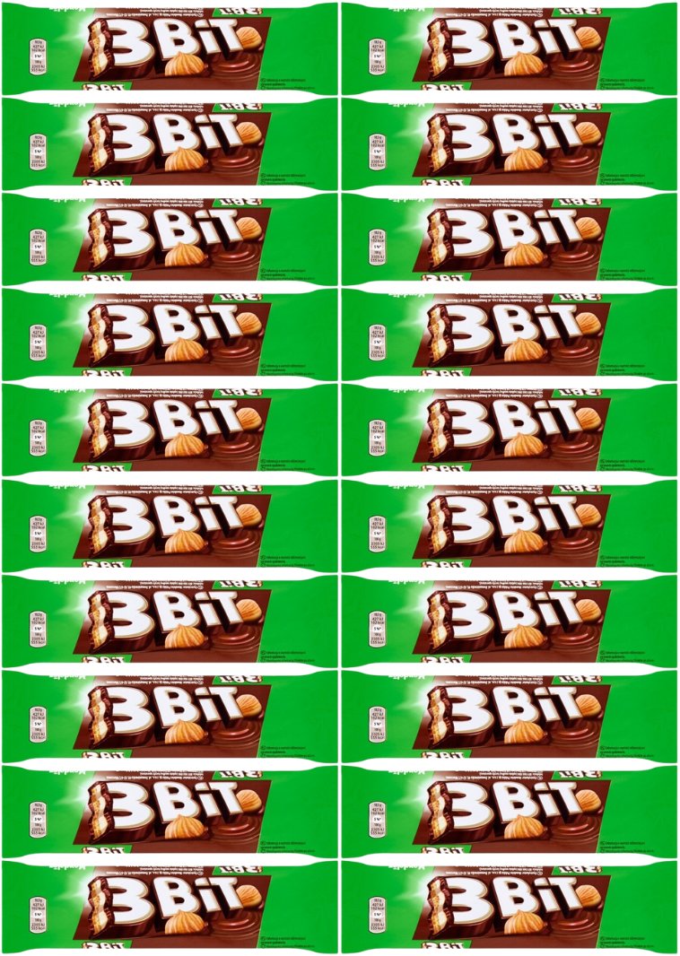 3Bit Baton w czekoladzie mlecznej z nadzieniem o smaku orzechowym i herbatnikiem 46 g x 20 sztuk