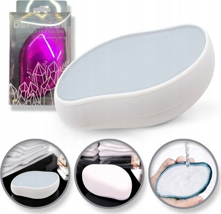 ECARLA_Kryształowy depilator do ciała ręczny Biały DP03