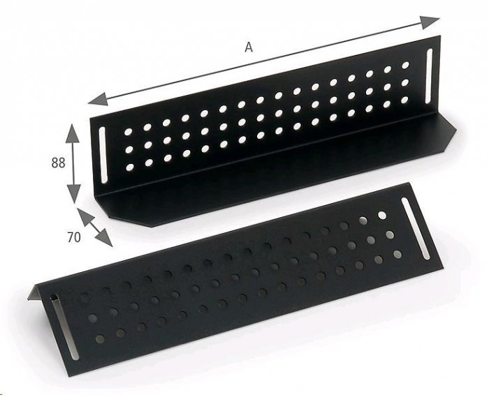 Triton Szyny nośne do szaf o głębokości 900mm czarne, 680mm
