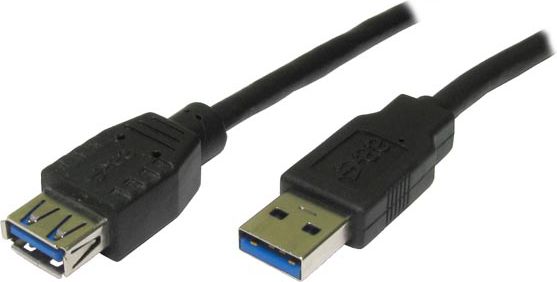 Kabel USB Logo USB-A - USB-A 1.8 m Czarny