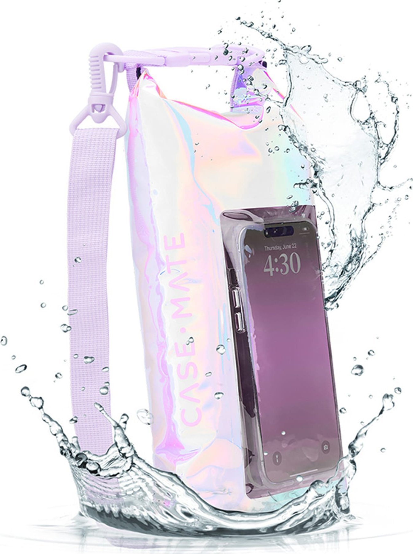 Case-Mate Case-Mate Waterproof Mini Phone Bucket Dry Bag - Wodoodporna torebka z kieszenią na telefon do 7” (Soap Bubble)
