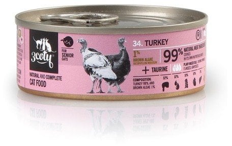 3Coty TURKEY for Senior Cats 80g
