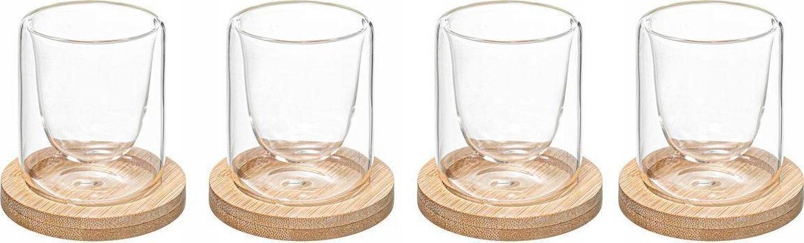 Secret de Gourmet Zestaw szklanek z podstawkami, 4 szt.