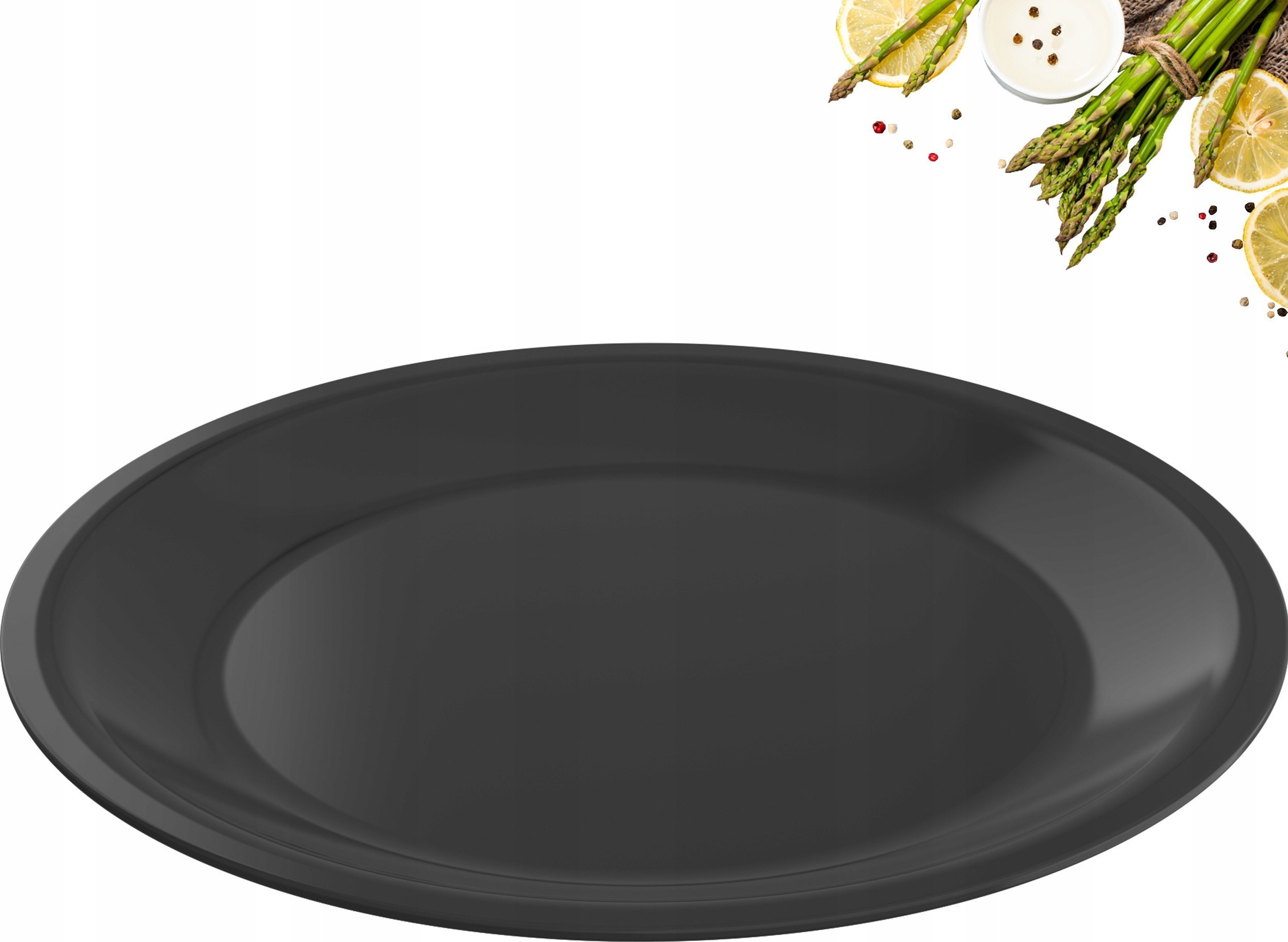 Rotho Talerz płaski 26 cm CARUBA czarny