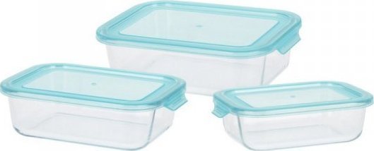 Excellent Houseware Set 3 Pojemników na Lunch Excellent Houseware Szkło