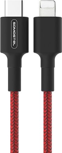 Kabel USB Somostel USB-C - Lightning 1 m Czerwony (28861)