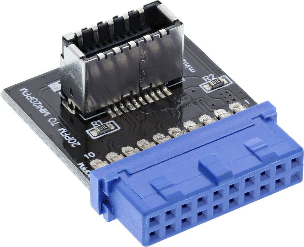 InLine USB 19 pin - USB 20 pin, Czarny (33446B)