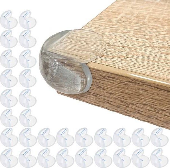 Springos Ochraniacz na meble 30 szt. elastyczna osłonka na narożniki kanty przezroczysta UNIWERSALNY